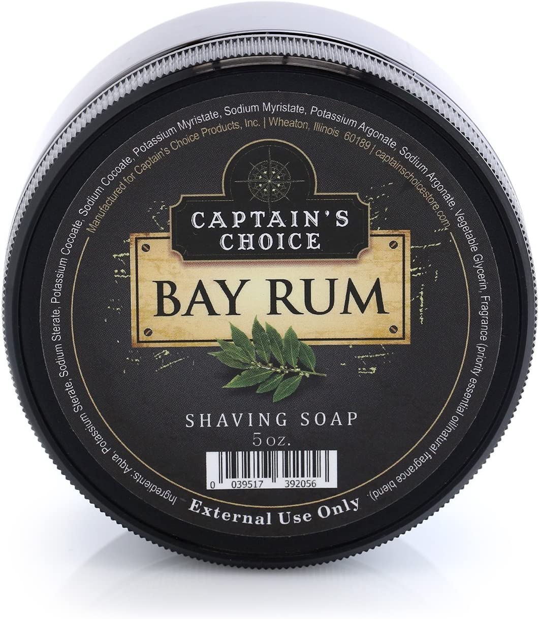 Captain's Choice Bay Rum Shaving Soap, 5 oz