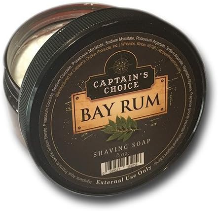 Captain's Choice Bay Rum Shaving Soap, 5 oz