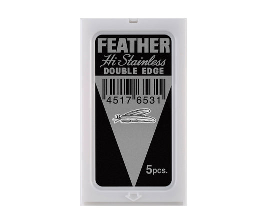 Feather Stainless Steel Double Edge Blades, 5 Blades